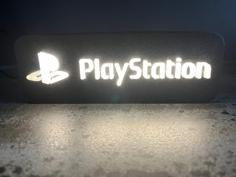 Playstation Logo Lamp 3D Printer Model