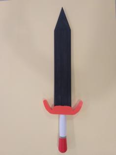 Oversized Wooden Sword 3D Printer Model