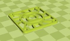 40mm Fan Guard With Green Lantern Symbol 3D Printer Model