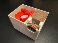 Nucleum Boardgame Insert (with Player Components Organized And Larger Sleeves) 3D Printer Model