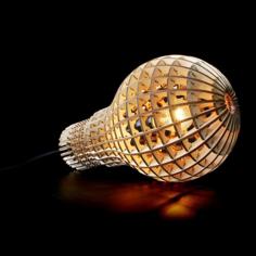 Laser Cut Bulb Shaped Lamp