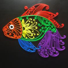 Fish  ( Quilling Style ) 3D Printer Model