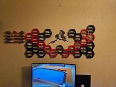 Hotwheels Hex Wall Display 3D Printer Model