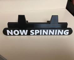 Now Spinning Record Stand W/Lettering Backboard 3D Printer Model