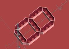 7 Segment Display With Led Holes And Customizable (openscad) 3D Printer Model