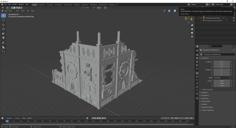 40k Terrain: 2 Floors With Extended Roof 3D Printer Model