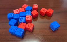 Micro Dice – Stats And Damage Counters 3D Printer Model