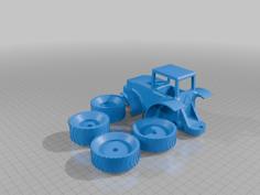 BRAILLE FARM TRACTOR 1/32 SCALE 3D Printer Model