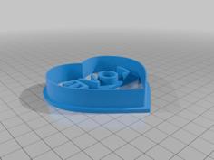 Love Shaped Cookie Cutter 3D Printer Model