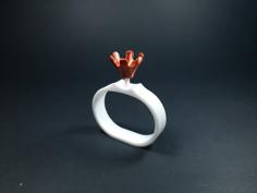 Floral Two-Piece Napkin Ring 3D Printer Model