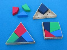 Square Into Triangle Puzzle 3D Printer Model