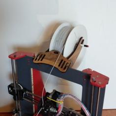 Filament Spool Holder (slot On Prusa I3 Frame) 3D Printer Model