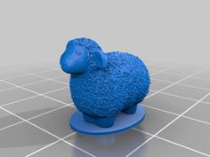 Small Sheep With Base (For MO) 3D Printer Model