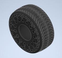 Airless Tire (Honeycomb) For Hot Wheels Tesla Roadster R/C Car 1/10 Scale 3D Printer Model