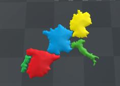 Mapa 3D, Paises Europa 3D Printer Model