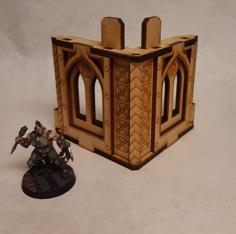 Nordgrim Tower Corner #4 For 3mm Laser Cut MDF