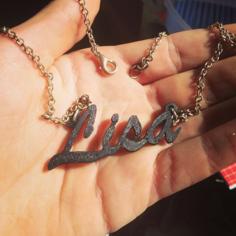 Necklace Name Lisa 3D Printer Model