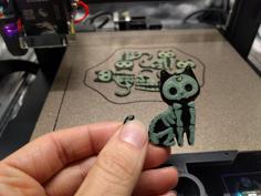 Skeleton Gato (Cat) Keychain For Dia De Los Muertos! 3D Printer Model