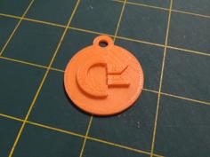 Commodore Logo Keychain Fob 3D Printer Model