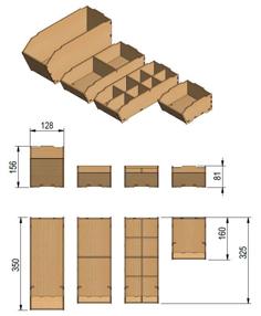 Laser Cut Plywood Stackable Box