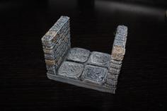 OpenForge Stone Dungeon Edge Corridor 3D Printer Model