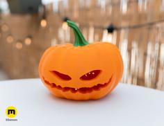 Spooky Halloween Pumpkin Lantern Free 3D Printer Model