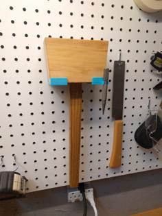 Joiner’s Mallet Pegboard Mount 3D Printer Model