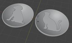 Cat Or Dog Coin Flip 3D Printer Model