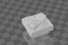 Basic Graveyard Broken Coffin (Dungeon Blocks Compatible) 3D Printer Model