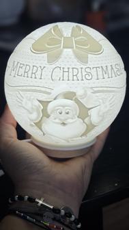 LIGHT GLOBE MERRY CHRISTMAS 3D Printer Model