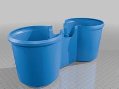 Stackable Planter With Optional 0.75 Inch PVC Pipe For Stability MineeForm FDM 3D Print STL File 3D Printer Model