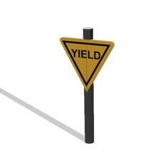 Lethal Company Yield Sign 3D Printer Model