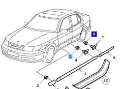 Saab 4564035 Side Decor Bushing 3D Printer Model