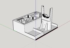 Hot Glue Gun Stand With Tool Base 3D Printer Model