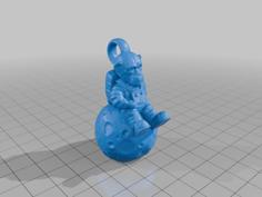 Monkey Astronaut Keychain 3D Printer Model