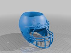 Football Helmet Pencil Holder 3D Printer Model