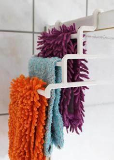 Mop Holder And Dryer Rack With Shower Hook 3D Printer Model