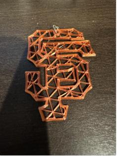 SF Giants Earring 3D Printer Model