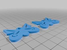 Buttefly Earring 3D Printer Model