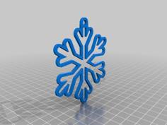 EASY TO PRINT, SNOWFLAKE, CHRISTMAS ORNAMENT 9, ORNAMENTS 3D Printer Model