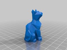 Cat LOWpoly 3D Printer Model