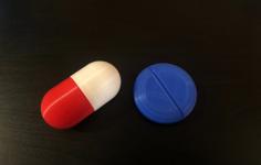 Small Pill Capsule Shaped Containers 3D Printer Model