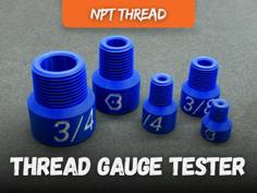 Thread Gauge Tester: A Handy Tool For Measuring NPT Hydraulic Pipe Threads 3D Printer Model