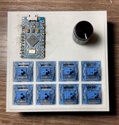 Arduino Pro Micro Macropad With Volume Knob 3D Printer Model