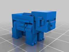 Articulated Minecraft Pig 3D Printer Model