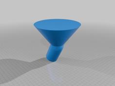 Parametric Angled Funnel With Holding Plate 3D Printer Model