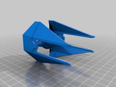 TIE Interceptor 3D Printer Model