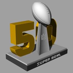 SuperBowl 50 Stand & Vince Lombardi Trophy 3D Printer Model