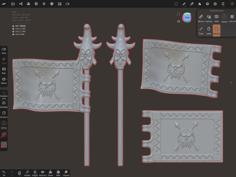 Evil Dwarf Hobgoblin Archers Infantry Banner (3of5) 3D Printer Model