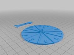 Board Game Spinner (1-10) 3D Printer Model